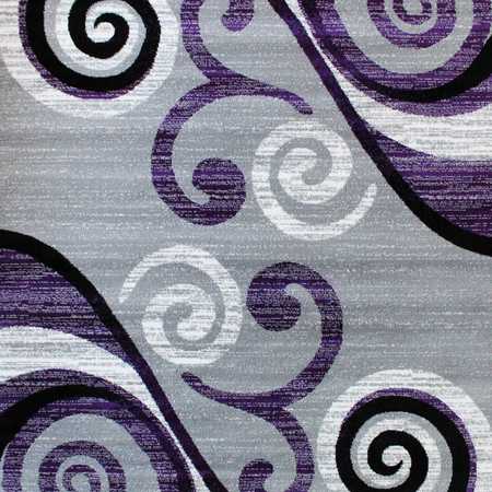 Flash Furniture Purple 4' x 5' Distressed Abstract Area Rug OKR-RG1100-45-PU-GG